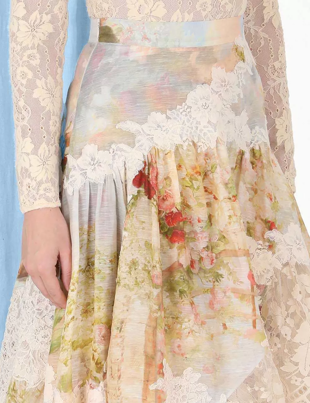 Sale ZIMMERMANN Luminosity Lace Spliced Skirt