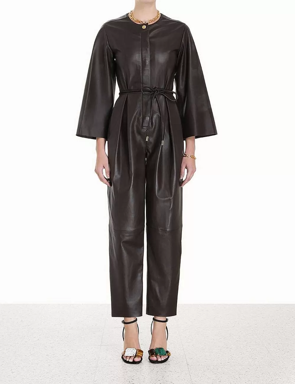Online ZIMMERMANN Luminosity Leather Jumpsuit