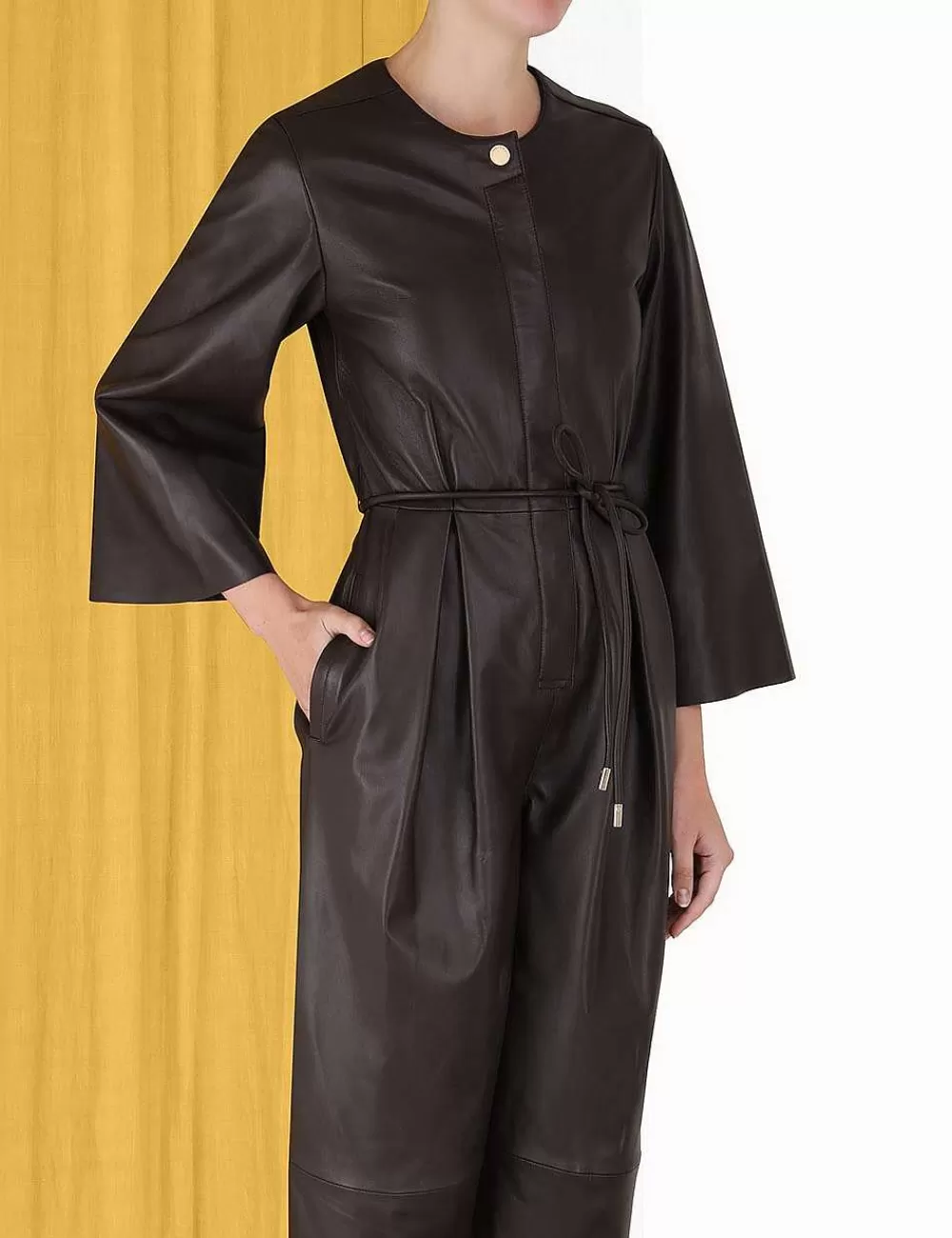 Online ZIMMERMANN Luminosity Leather Jumpsuit