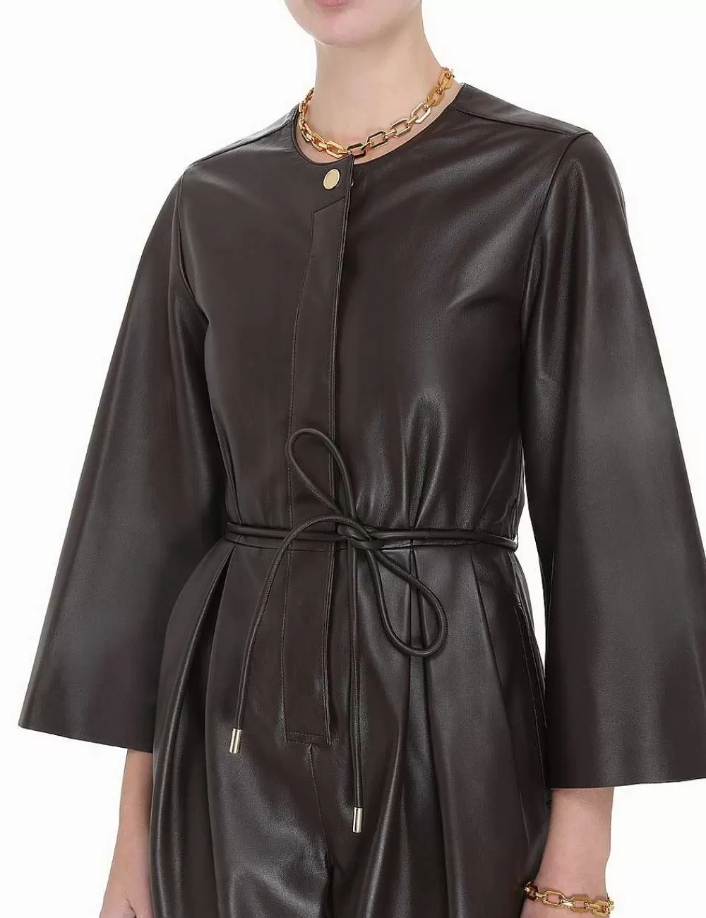 Online ZIMMERMANN Luminosity Leather Jumpsuit