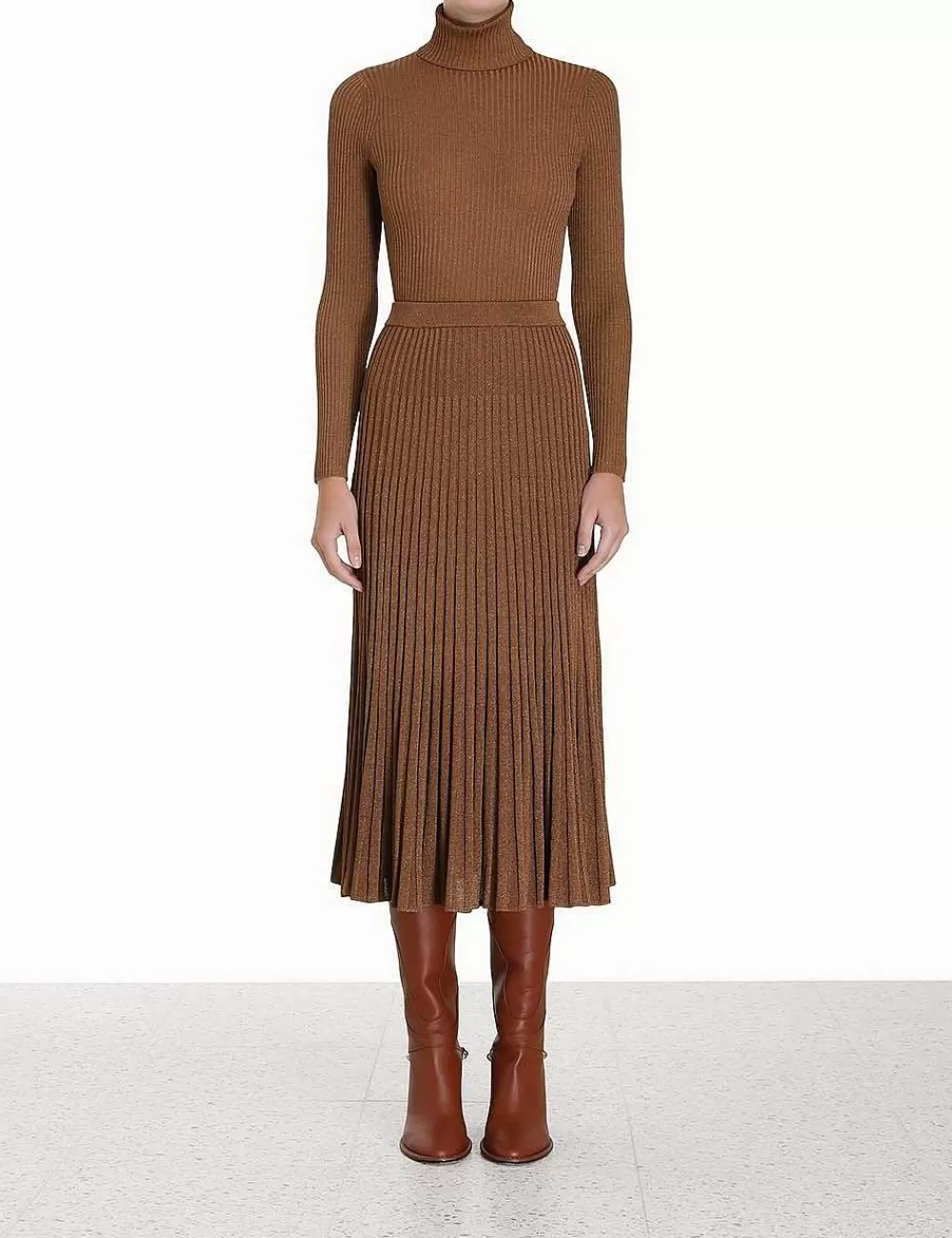 Store ZIMMERMANN Luminosity Lurex Midi Skirt