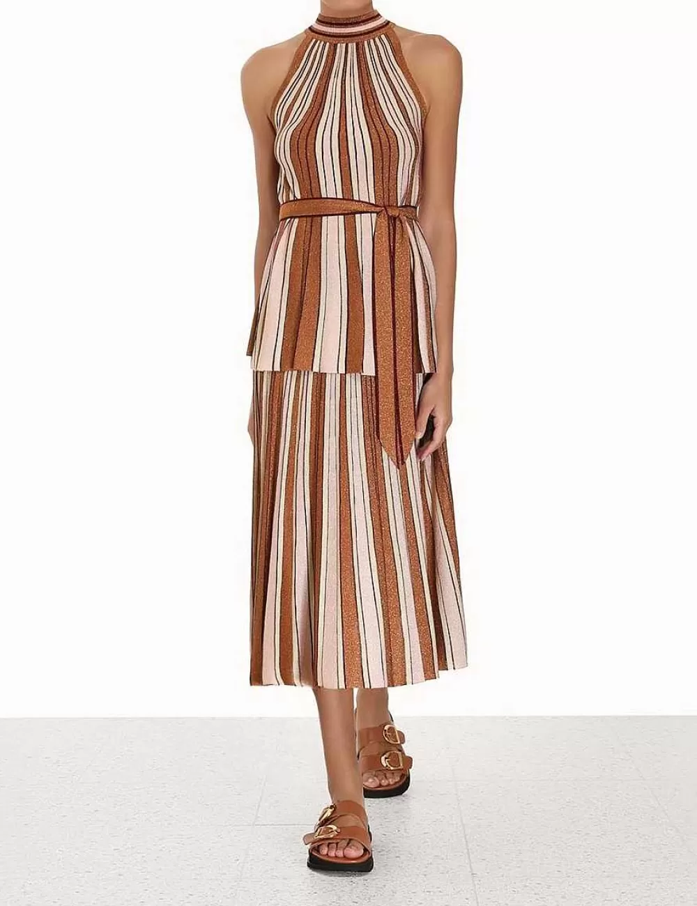 Sale ZIMMERMANN Luminosity Lurex Stripe Skirt