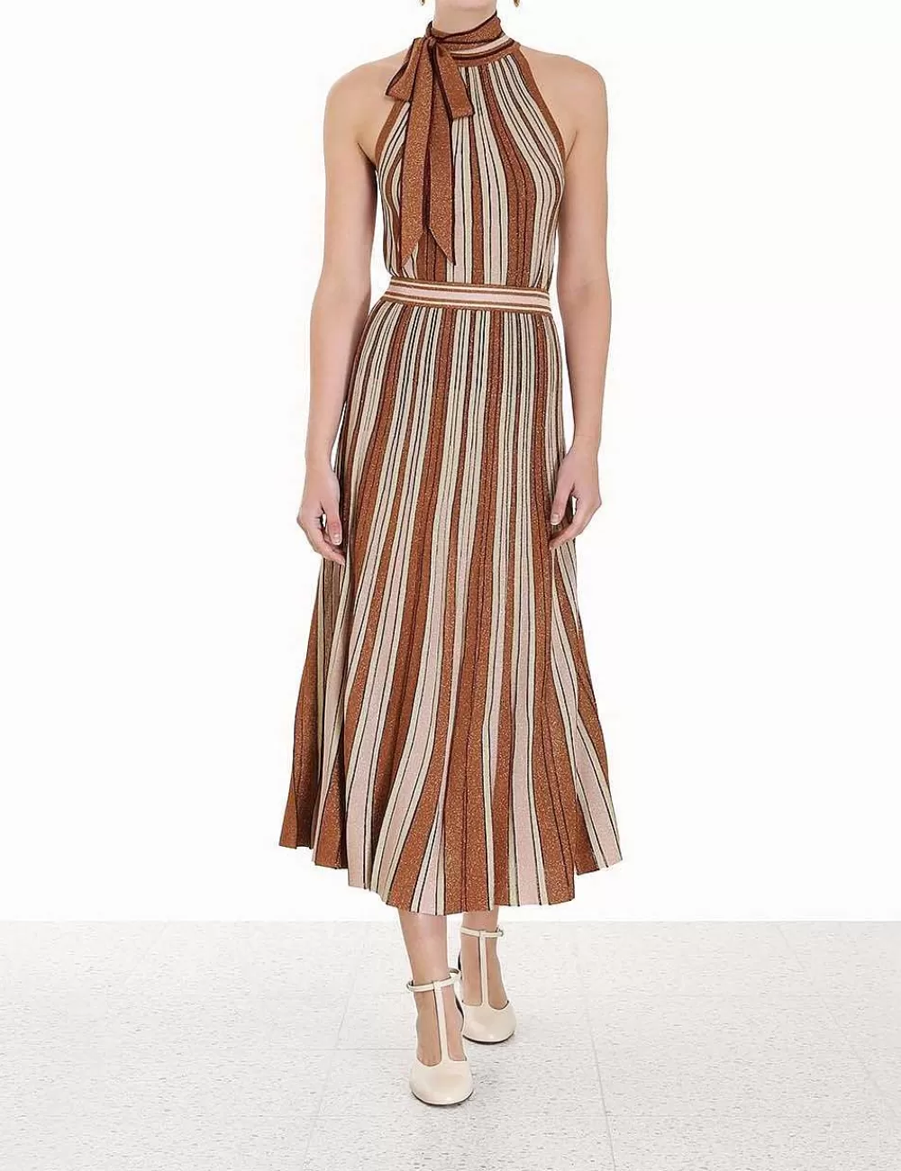 Cheap ZIMMERMANN Luminosity Lurex Stripe Skirt