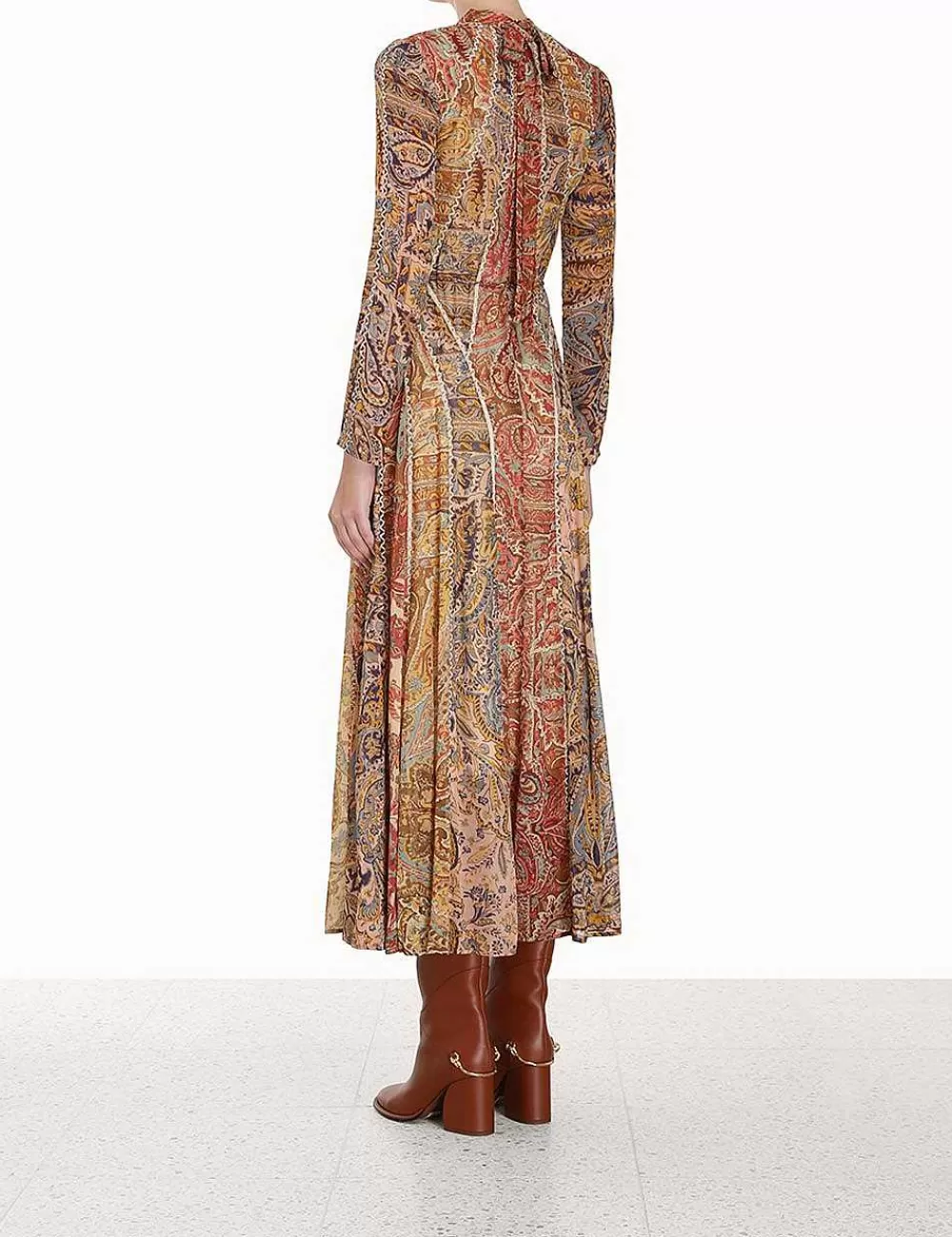 Online ZIMMERMANN Luminosity Panelled Midi Dress