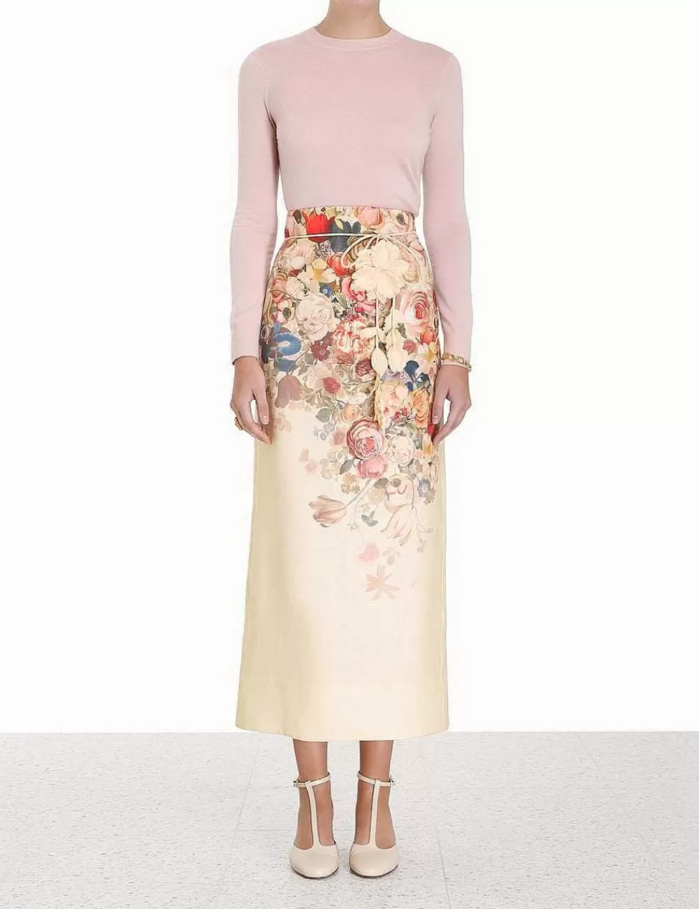Cheap ZIMMERMANN Luminosity Pencil Midi Skirt
