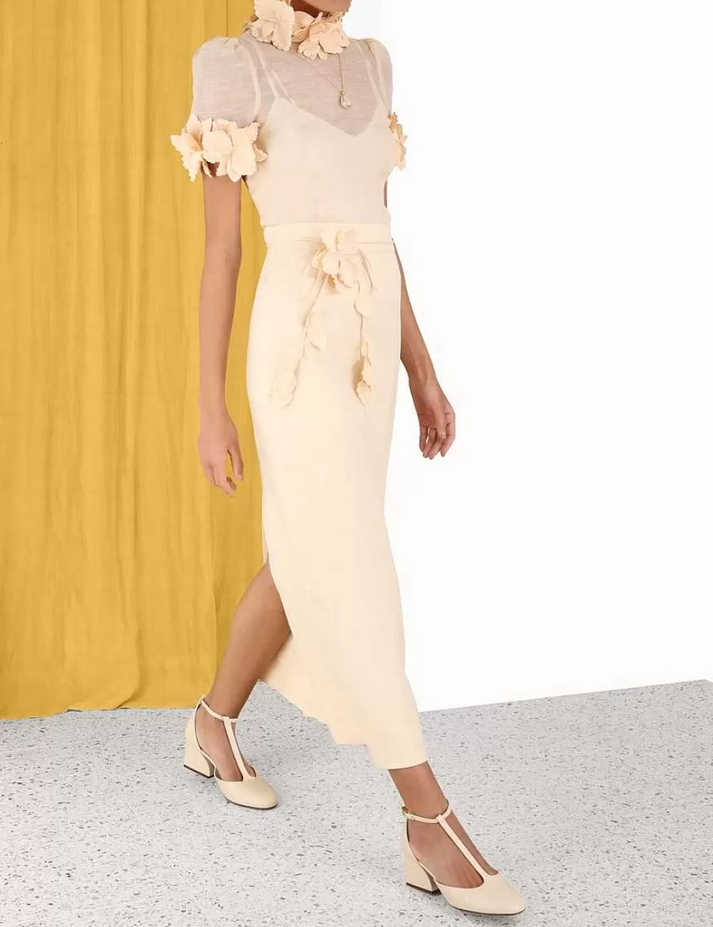 Sale ZIMMERMANN Luminosity Pencil Midi Skirt