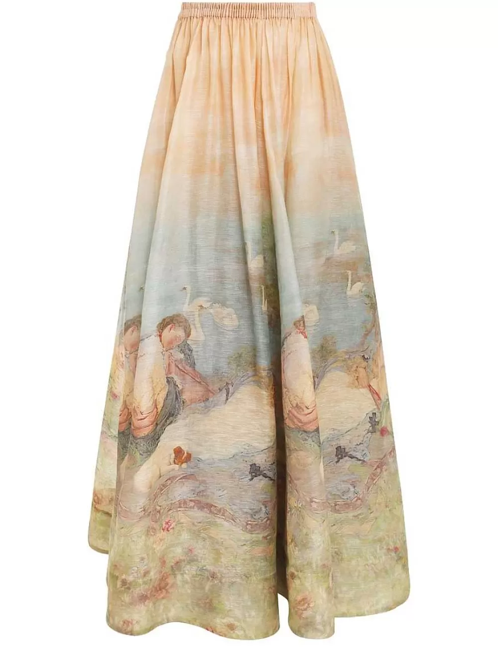 Sale ZIMMERMANN Luminosity Ruched Maxi Skirt