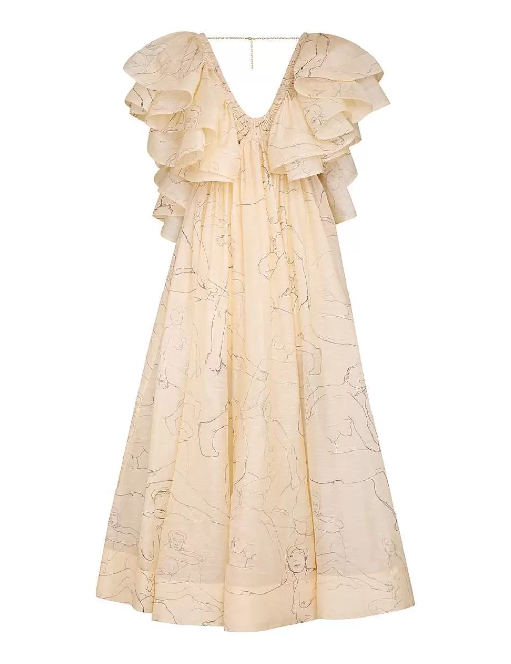 Best Sale ZIMMERMANN Luminosity Ruffle Gown