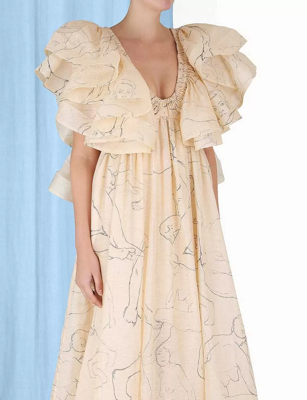 Fashion ZIMMERMANN Luminosity Ruffle Gown