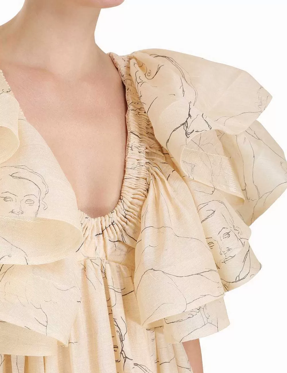 Best Sale ZIMMERMANN Luminosity Ruffle Gown