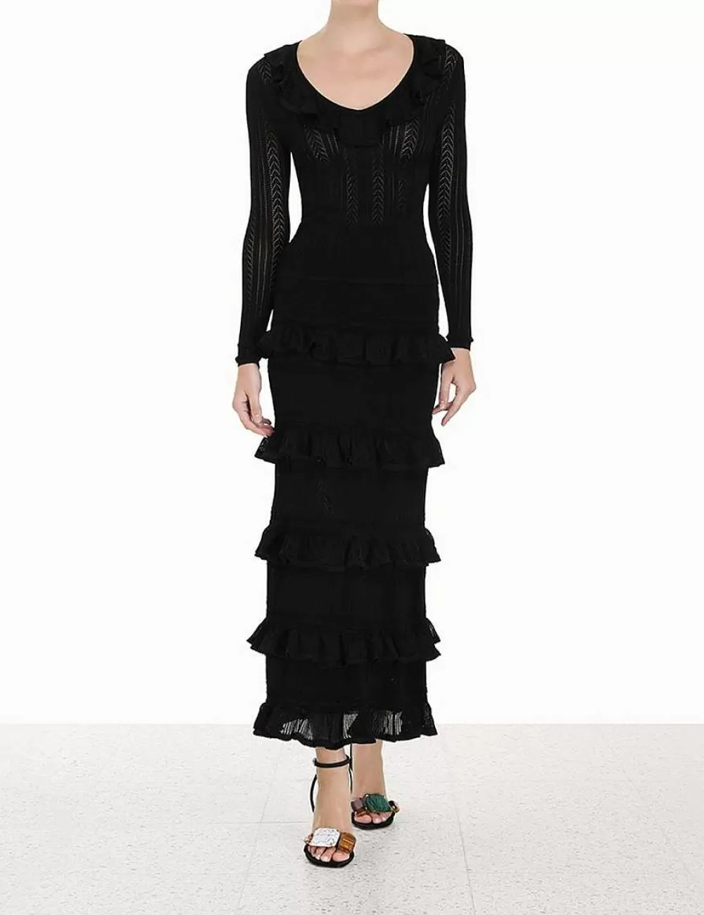 Outlet ZIMMERMANN Luminosity Ruffle Midi Skirt