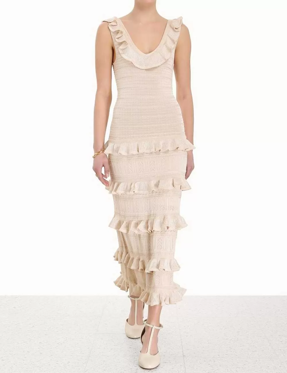 Fashion ZIMMERMANN Luminosity Ruffle Tank Dress