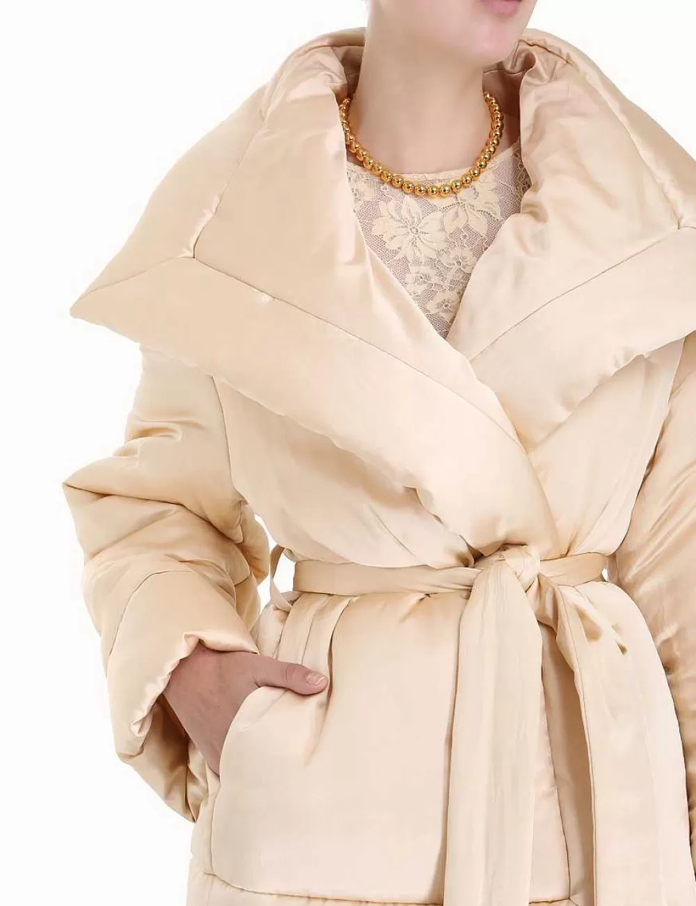 Shop ZIMMERMANN Luminosity Satin Wadded Jacket