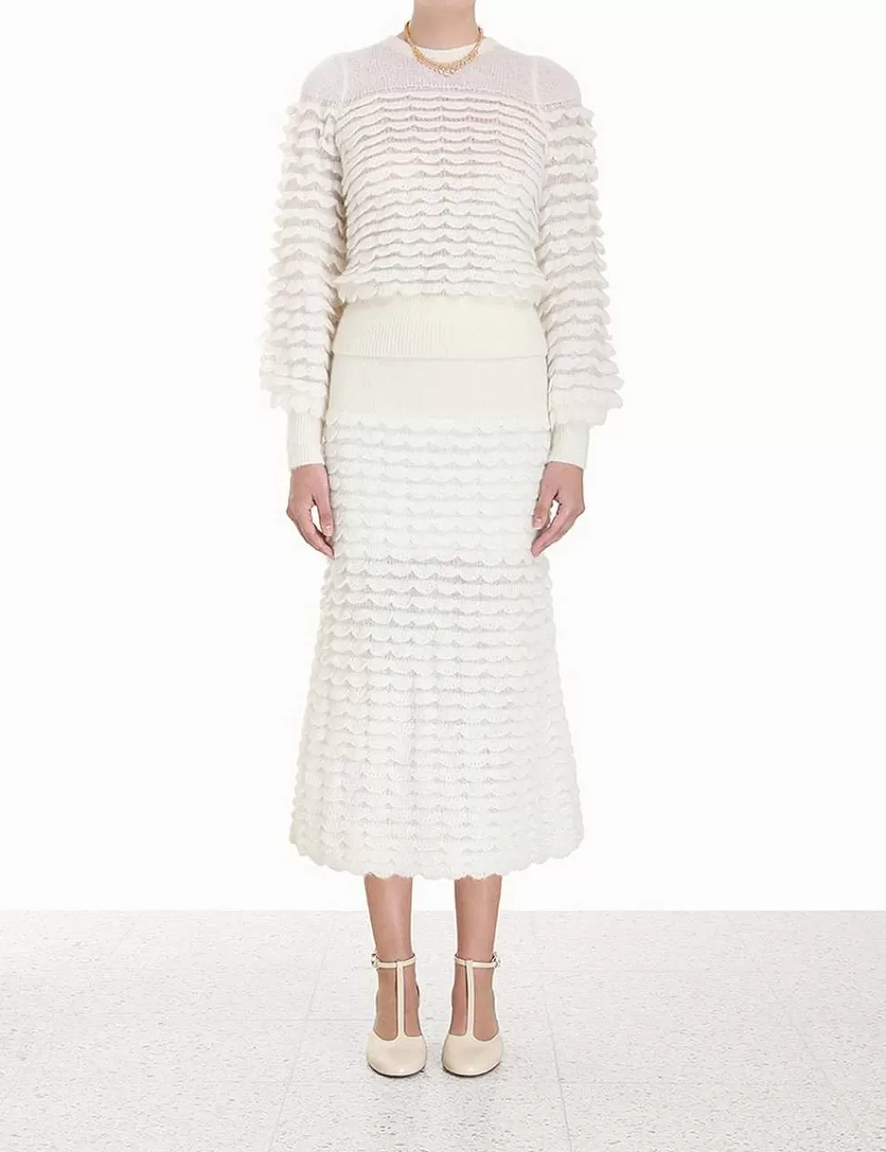 Fashion ZIMMERMANN Luminosity Scallop Skirt