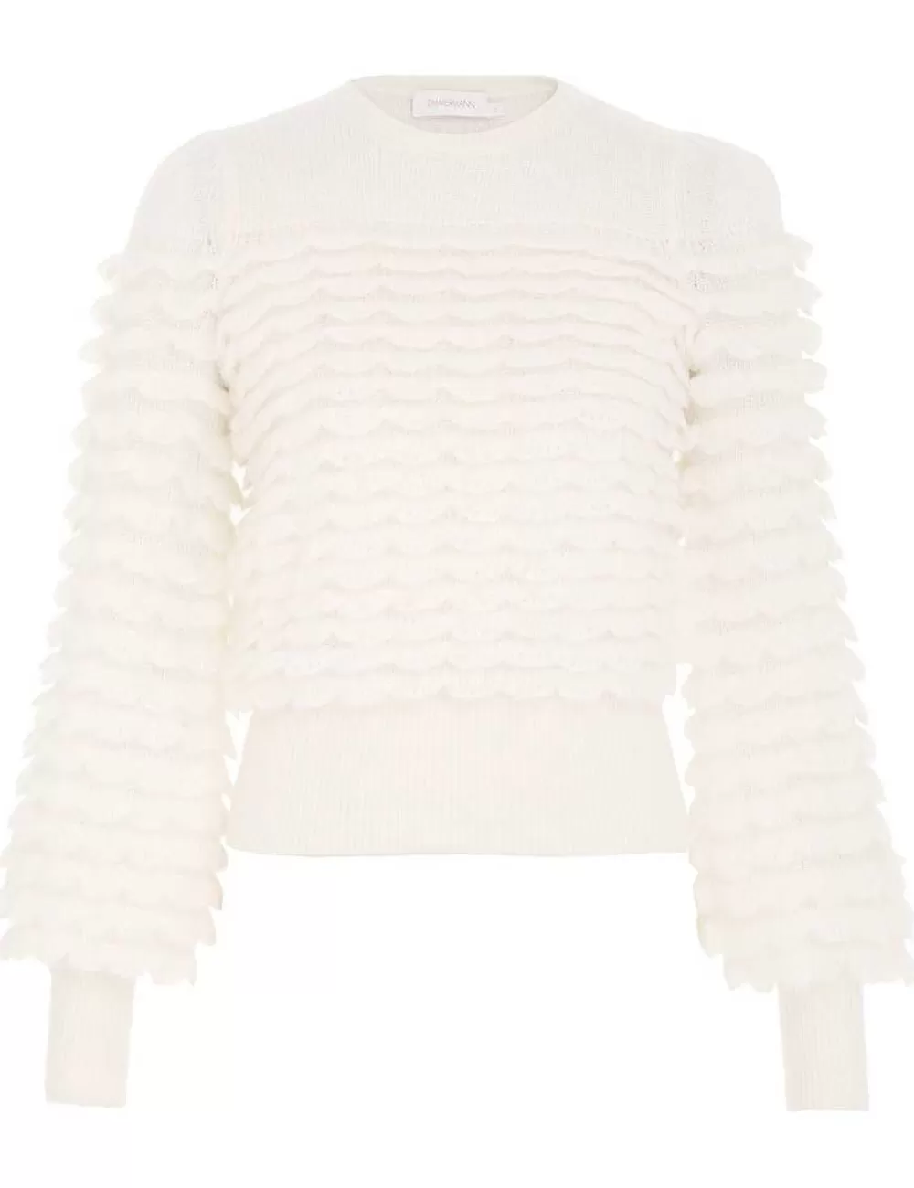 Shop ZIMMERMANN Luminosity Scallop Sweater
