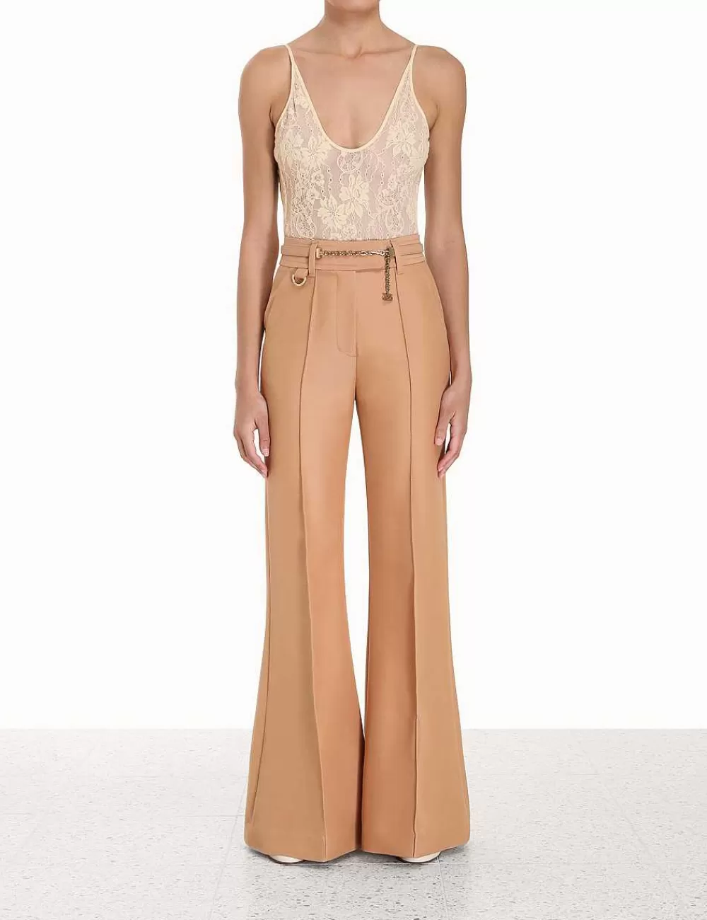 Outlet ZIMMERMANN Luminosity Scoop Neck Bodysuit