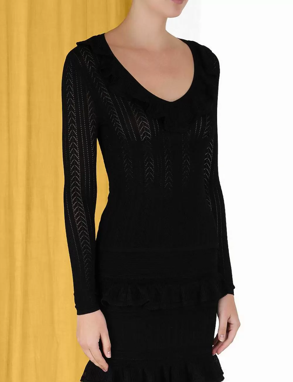 Best Sale ZIMMERMANN Luminosity V-Neck Ruffle Top