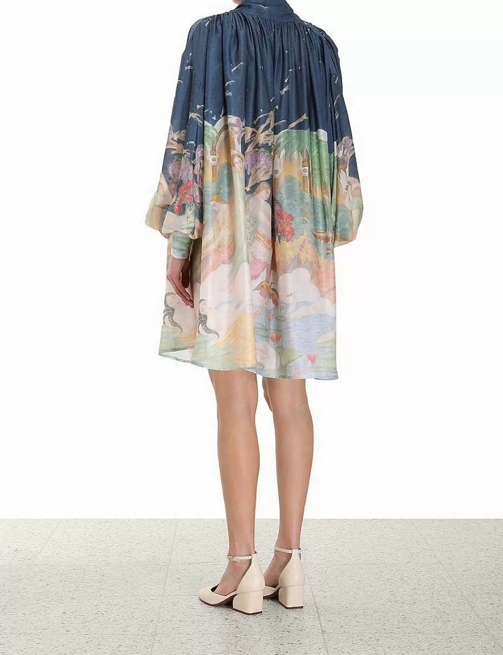 New ZIMMERMANN Lyrical Barrel Mini Dress