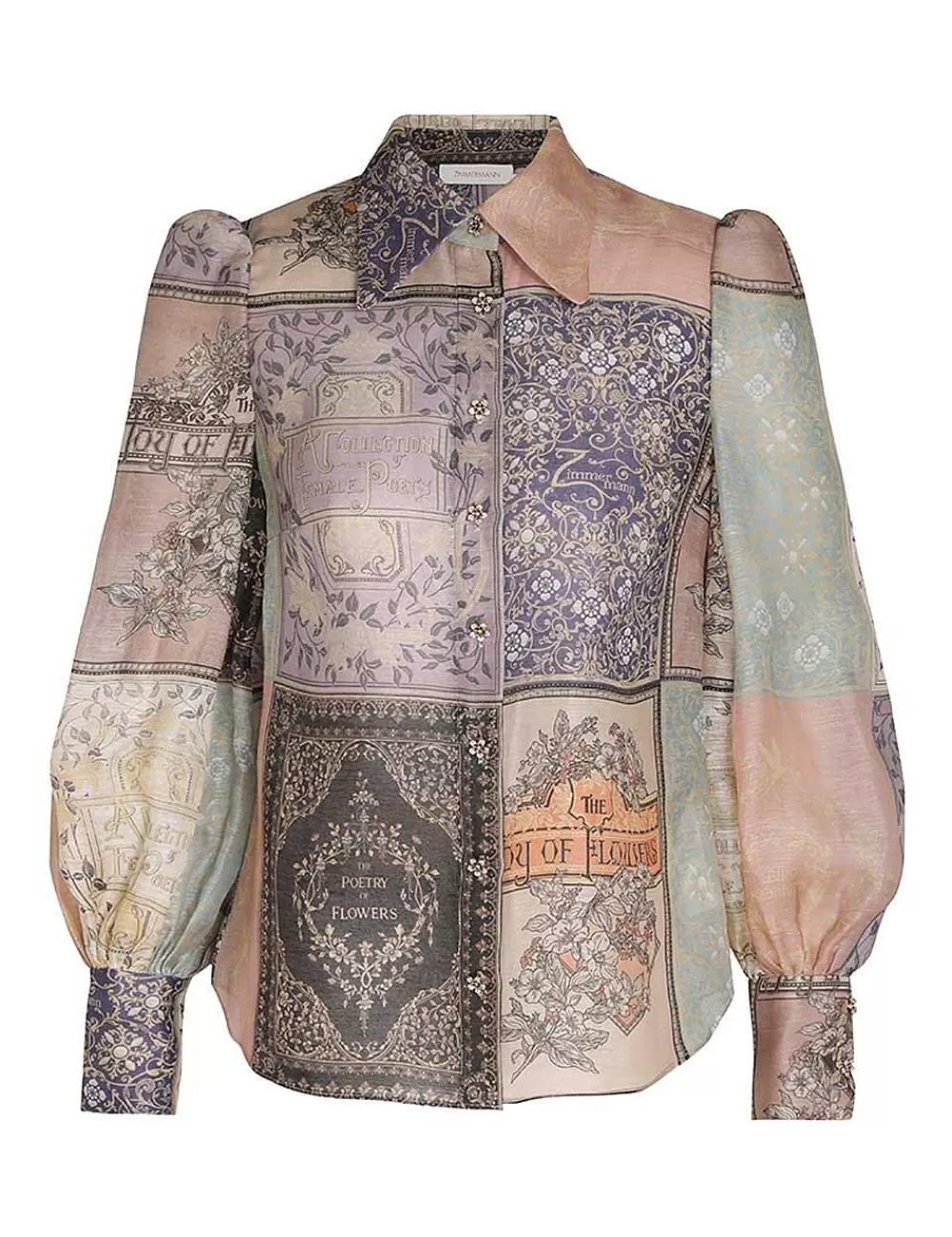 Fashion ZIMMERMANN Lyrical Book Print Blouse
