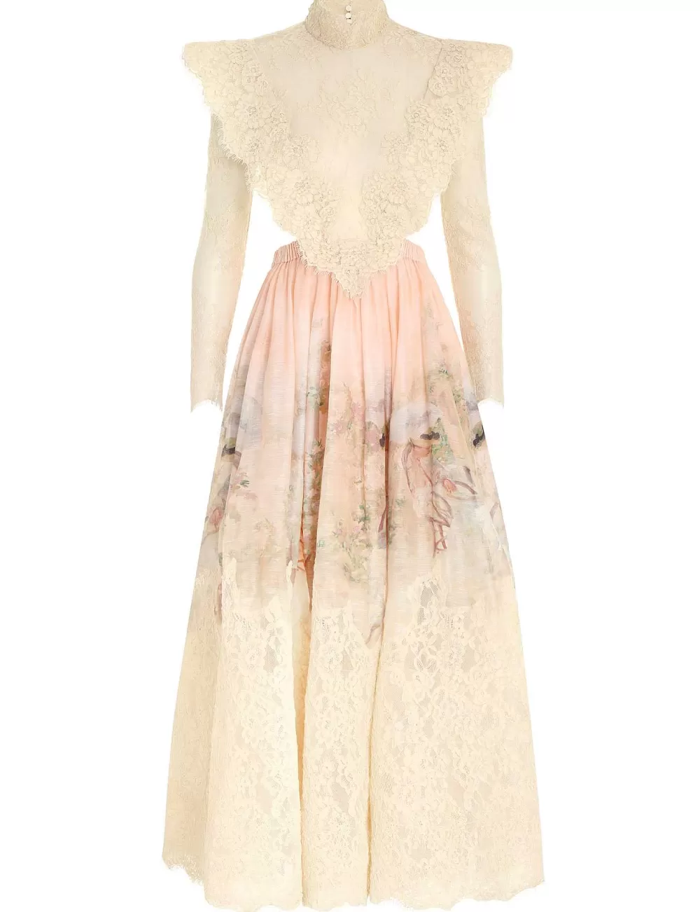 Fashion ZIMMERMANN Lyrical Corded Lace Gown