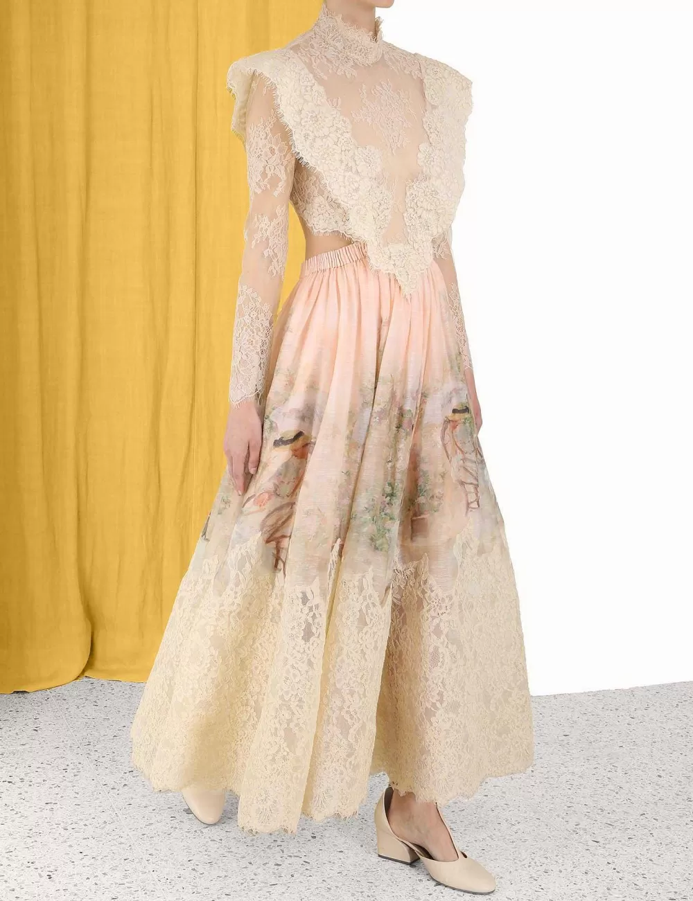 Fashion ZIMMERMANN Lyrical Corded Lace Gown
