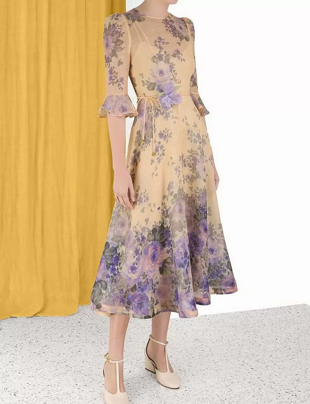 New ZIMMERMANN Lyrical Flare Sleeve Midi
