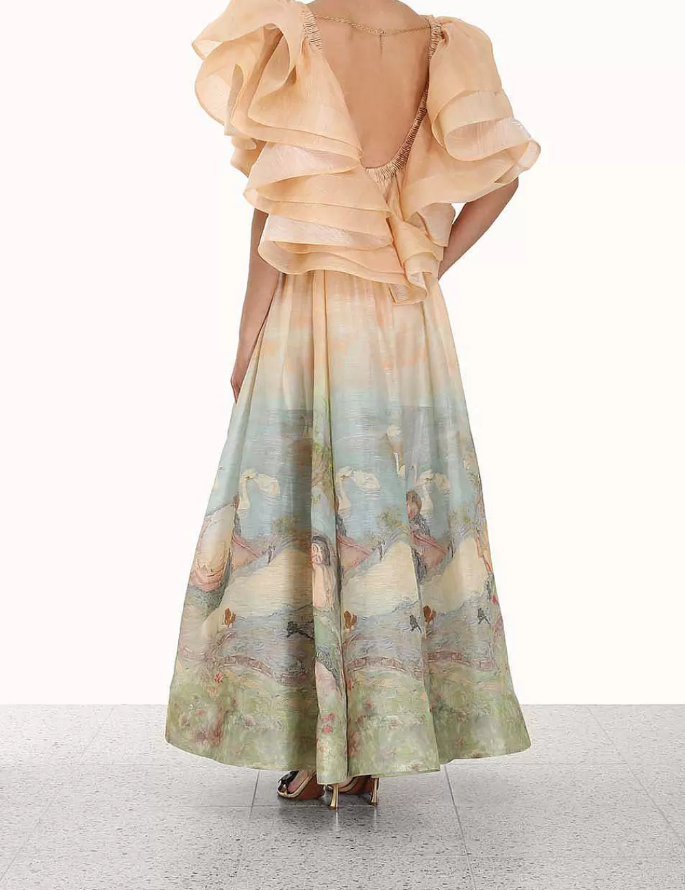 Flash Sale ZIMMERMANN Lyrical Frill Neck Gown