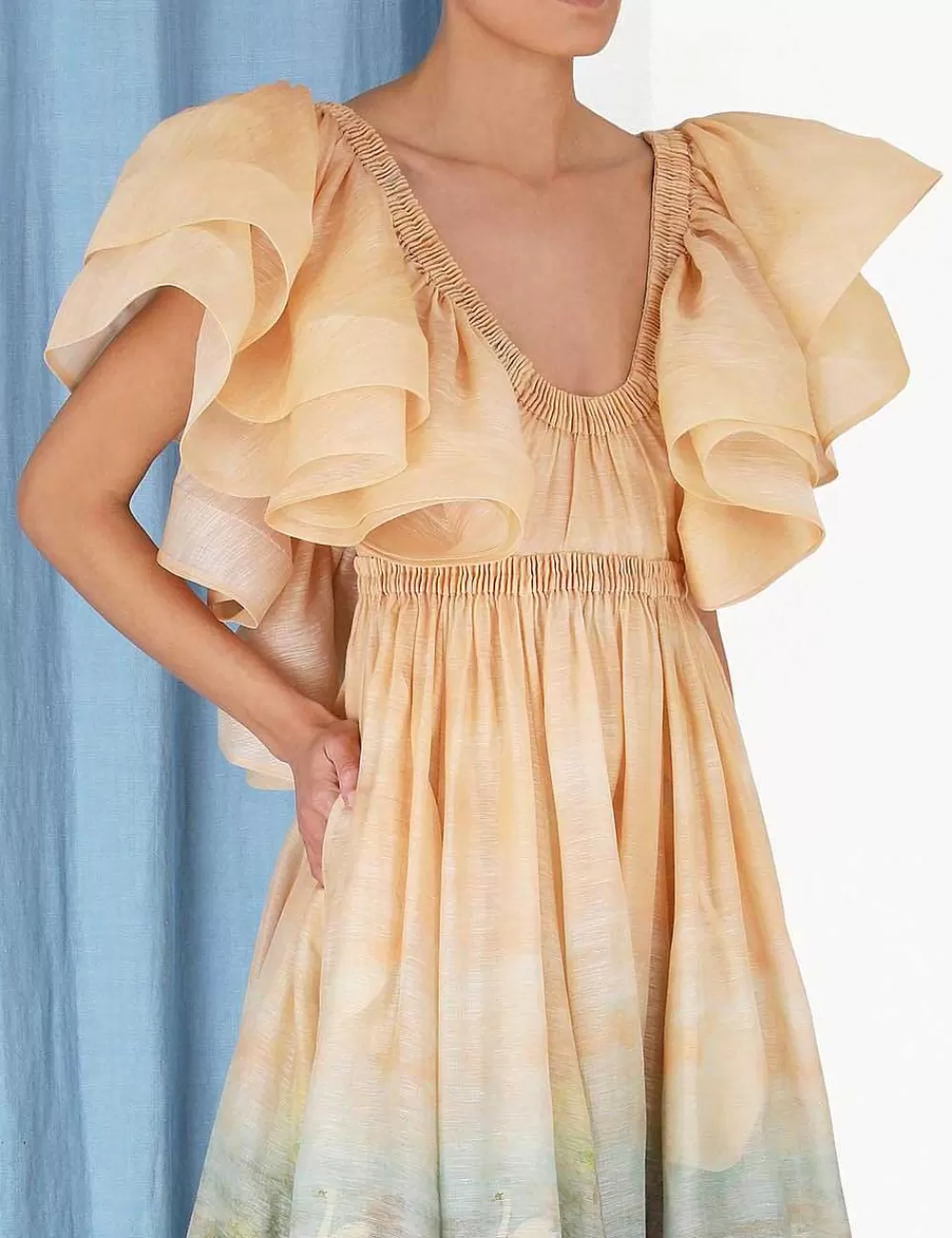 Flash Sale ZIMMERMANN Lyrical Frill Neck Gown
