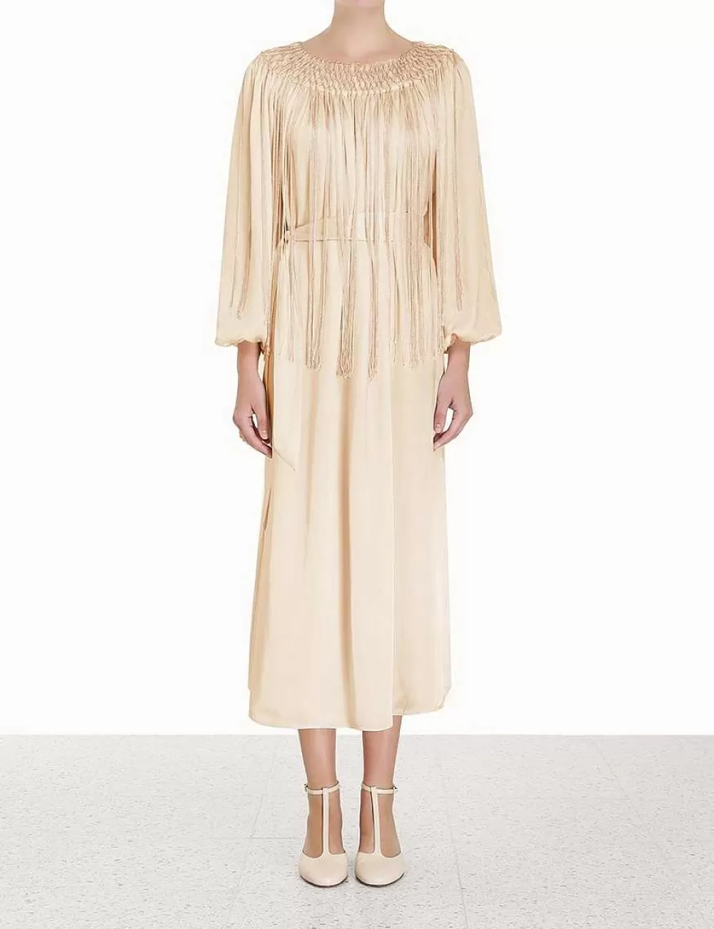 Outlet ZIMMERMANN Lyrical Fringe Midi Dress
