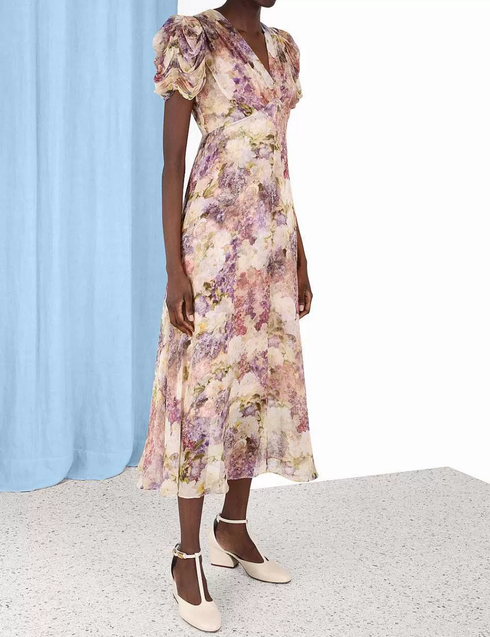 New ZIMMERMANN Lyrical Gather Sleeve Midi