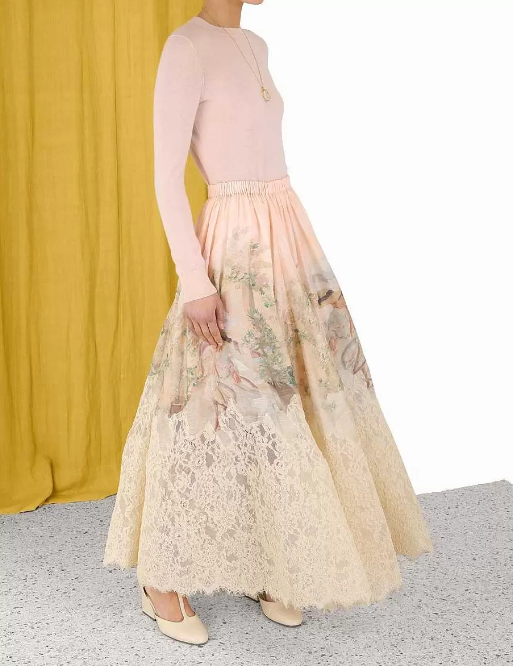 Clearance ZIMMERMANN Lyrical Lace Midi Skirt