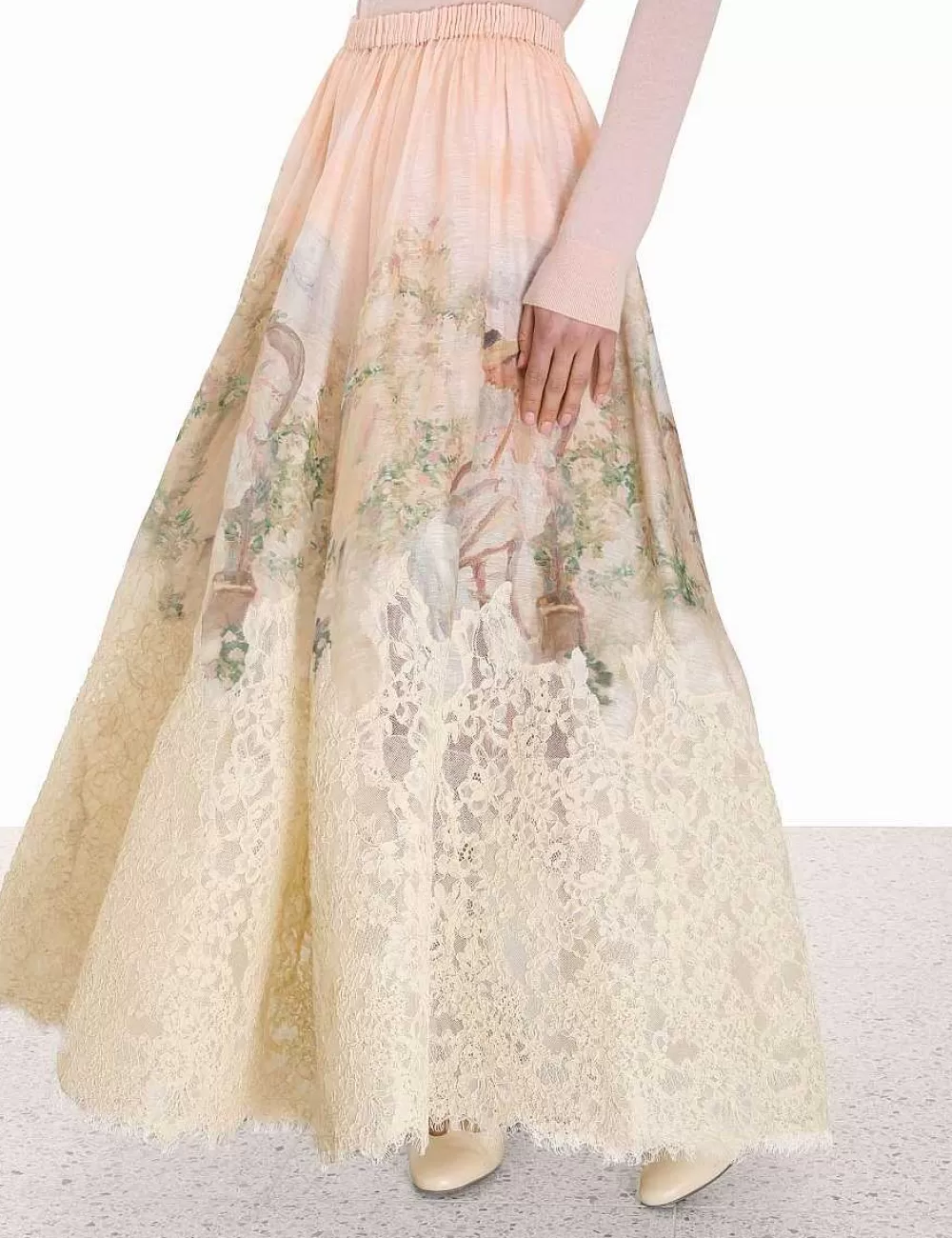 Cheap ZIMMERMANN Lyrical Lace Midi Skirt