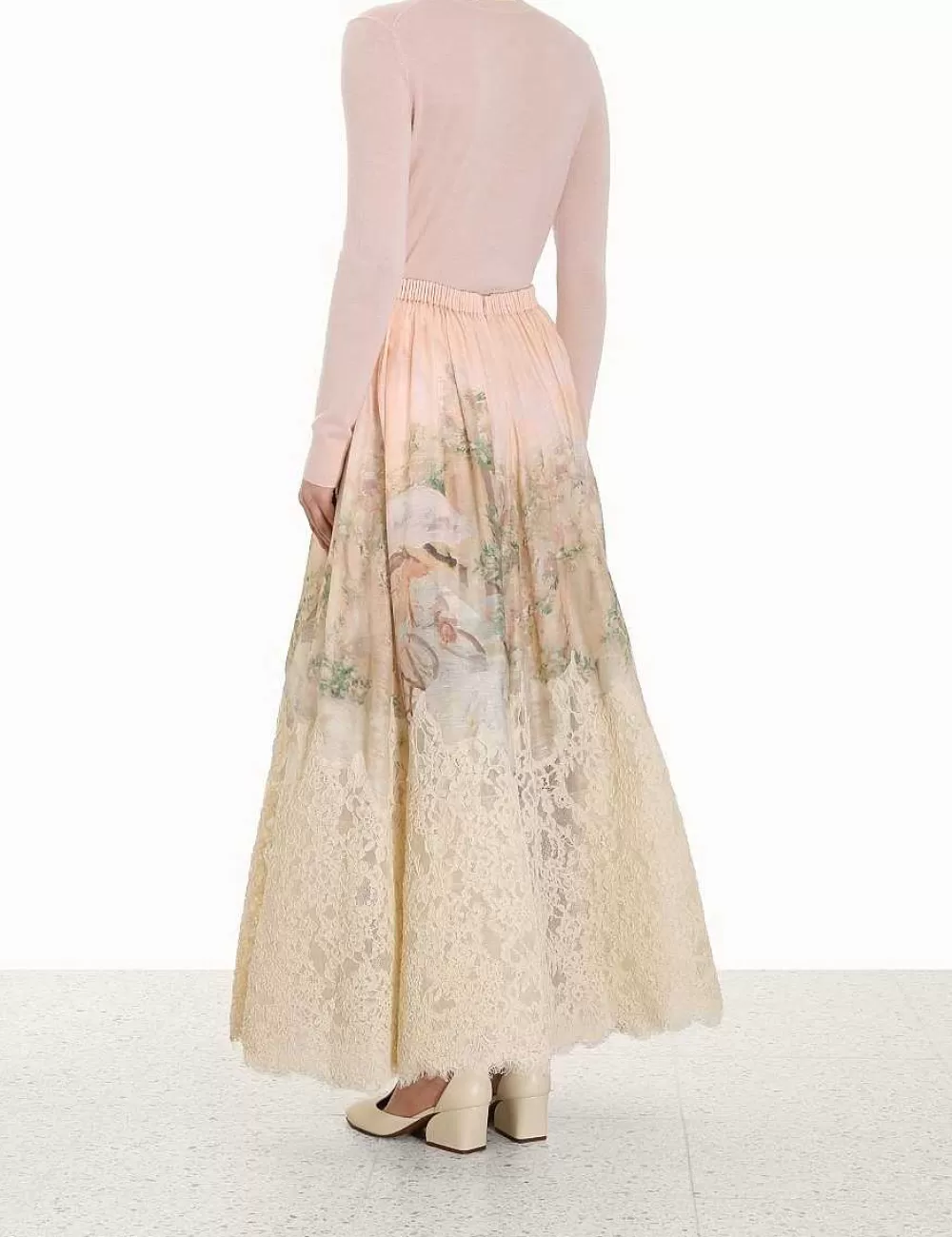 Cheap ZIMMERMANN Lyrical Lace Midi Skirt