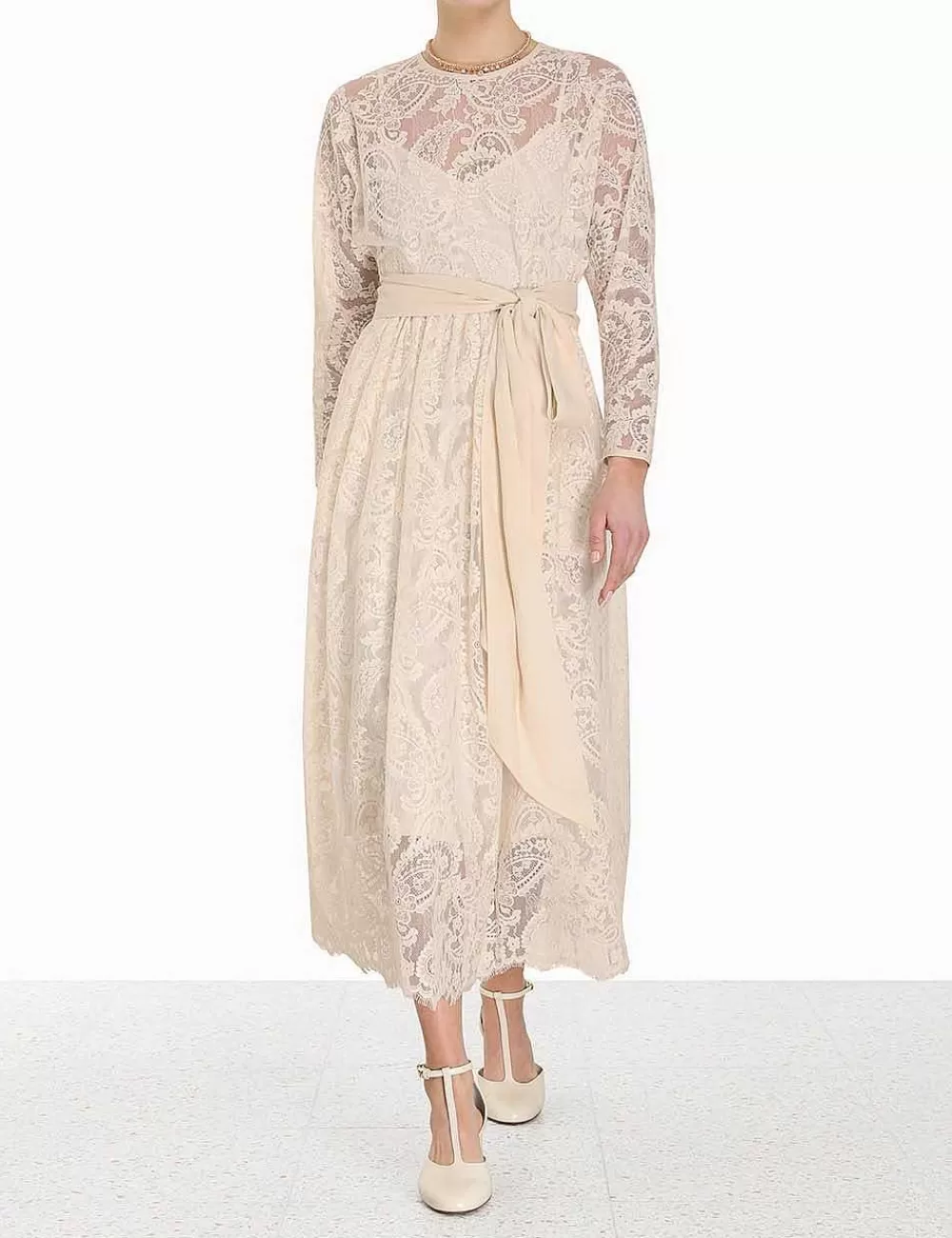 Store ZIMMERMANN Lyrical Lace Tie Midi