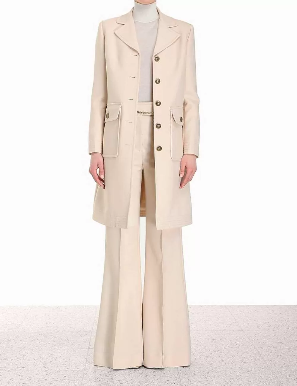 Cheap ZIMMERMANN Lyrical Patch Pocket Coat