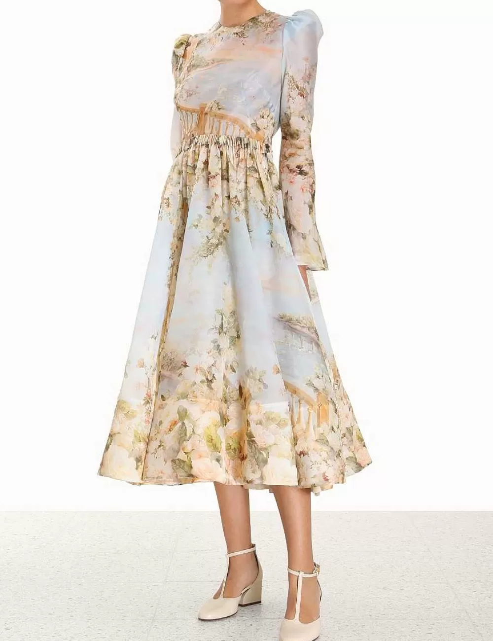 Hot ZIMMERMANN Lyrical Ruched Midi Dress