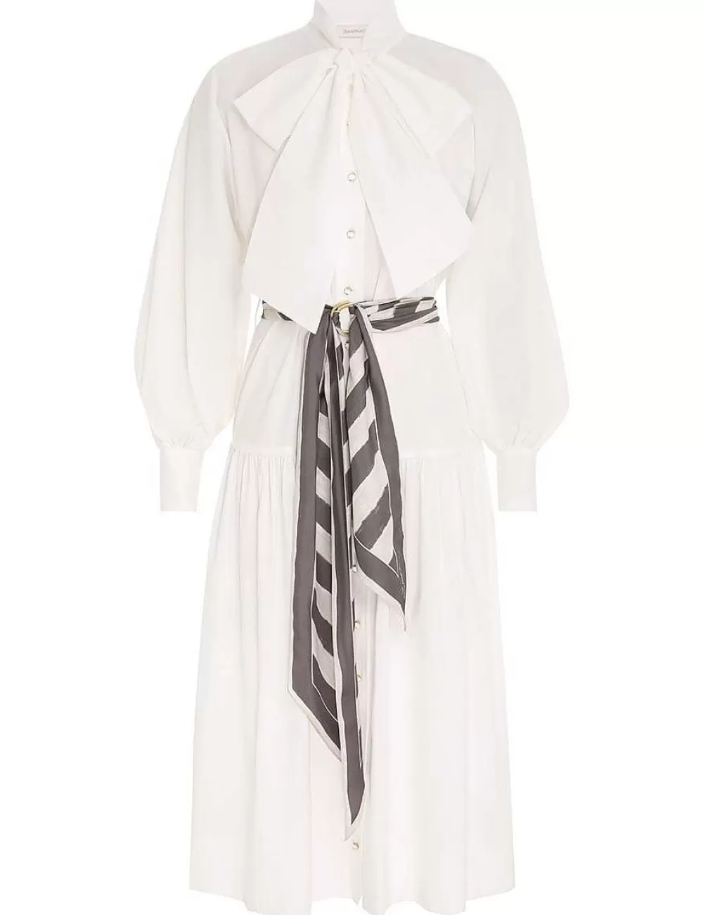 Clearance ZIMMERMANN Lyrical Scarf Tie Shirt Dress