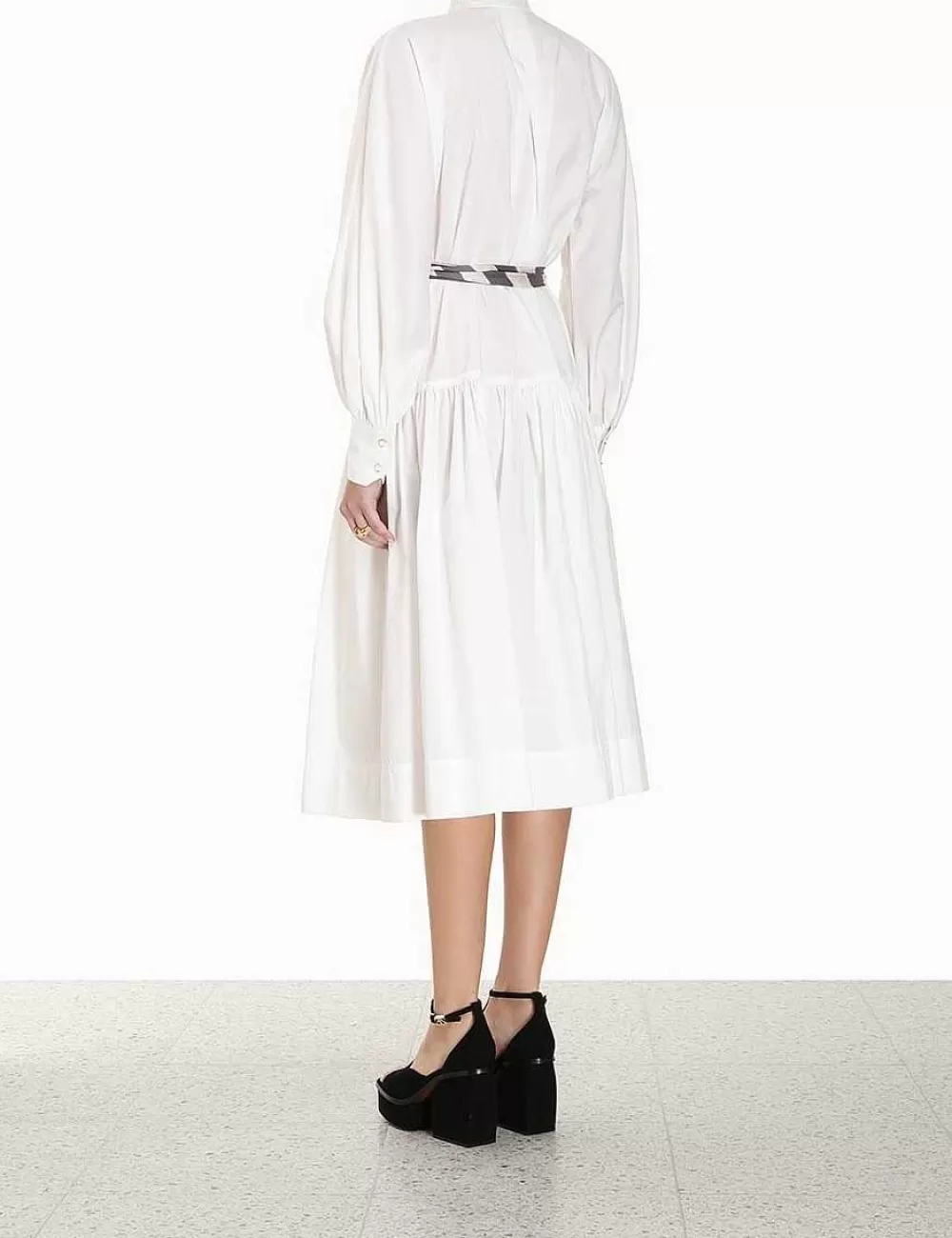 Sale ZIMMERMANN Lyrical Scarf Tie Shirt Dress