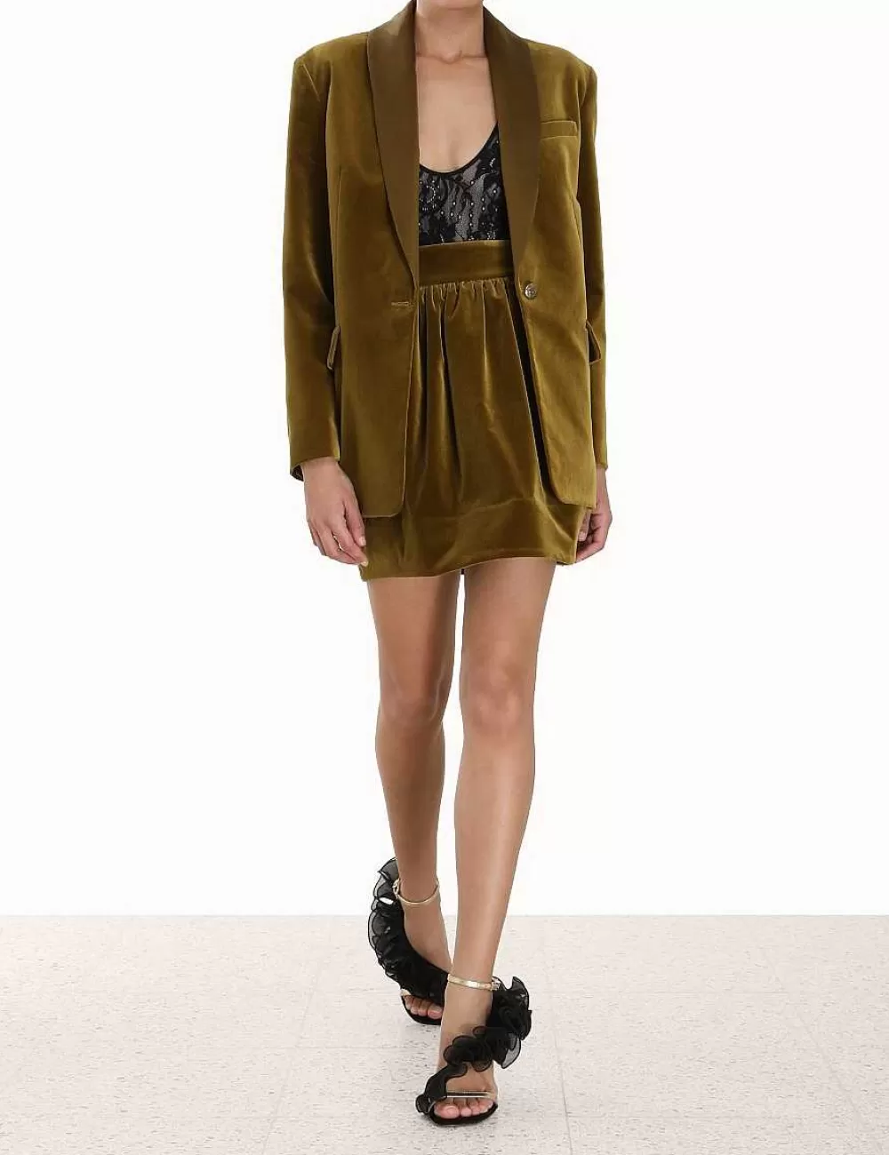 Sale ZIMMERMANN Lyrical Velvet Mini Skirt