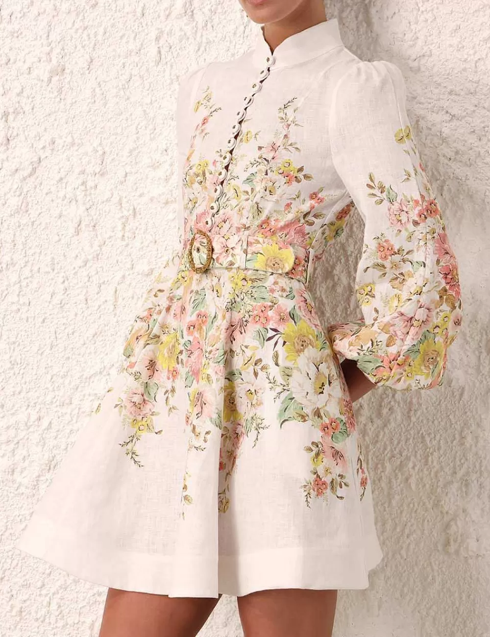 Fashion ZIMMERMANN Matchmaker Buttoned Mini Dress