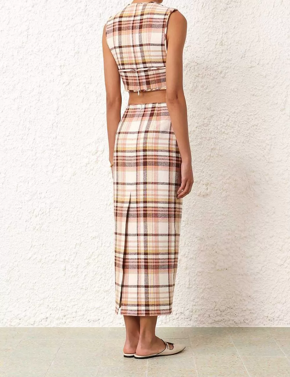 Best Sale ZIMMERMANN Matchmaker Check Bow Bodice