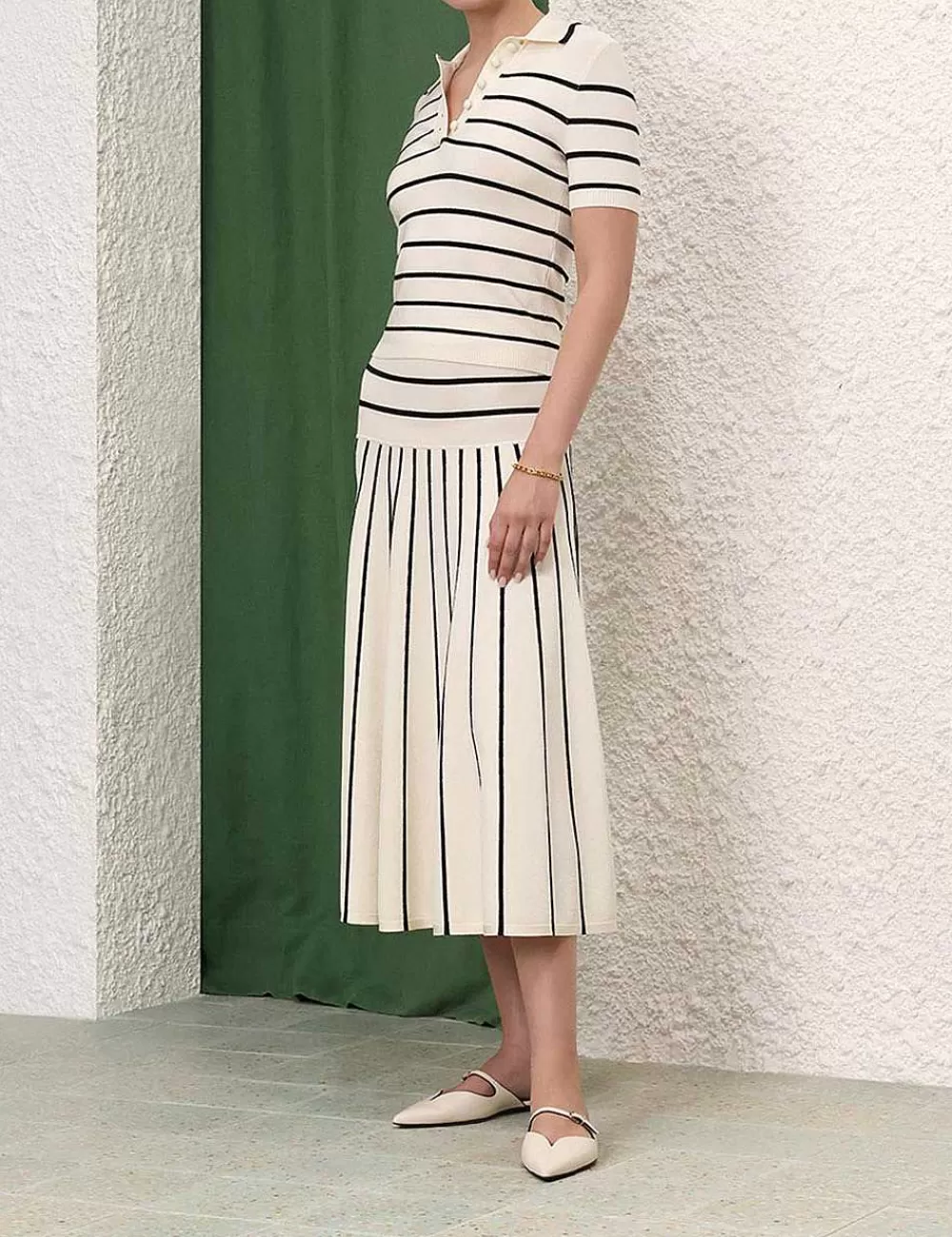 Store ZIMMERMANN Matchmaker Knit Stripe Skirt