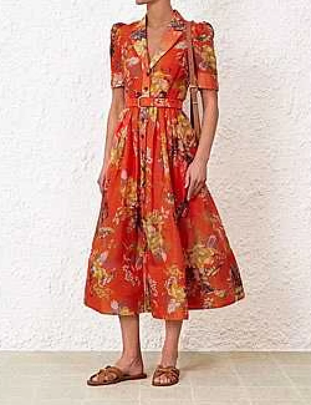 Online ZIMMERMANN Matchmaker Midi Shirt Dress
