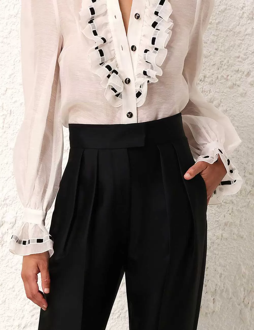 Shop ZIMMERMANN Matchmaker Pleat Front Pant