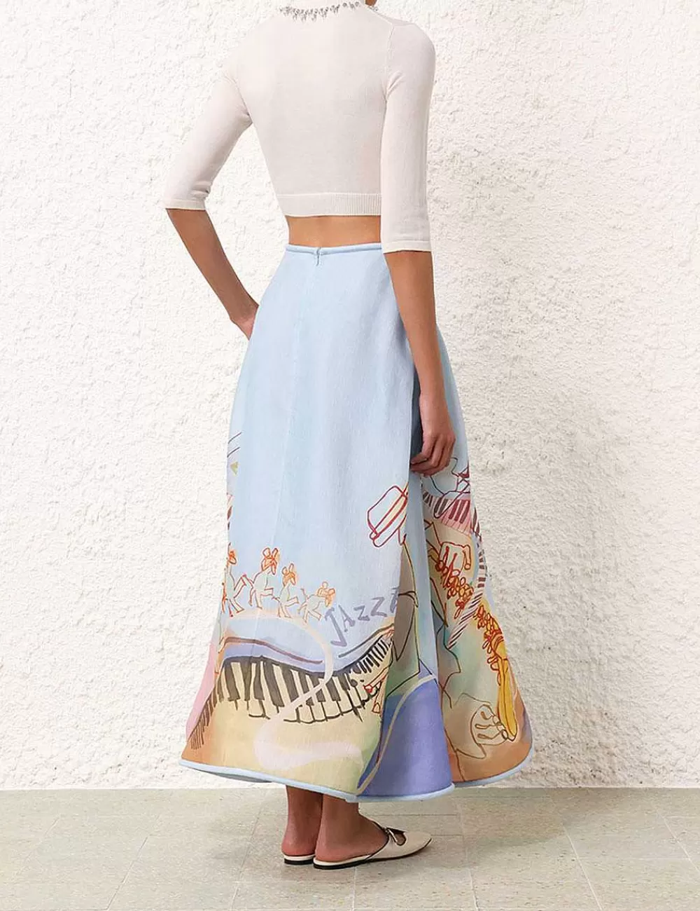Shop ZIMMERMANN Matchmaker Poster Flare Skirt