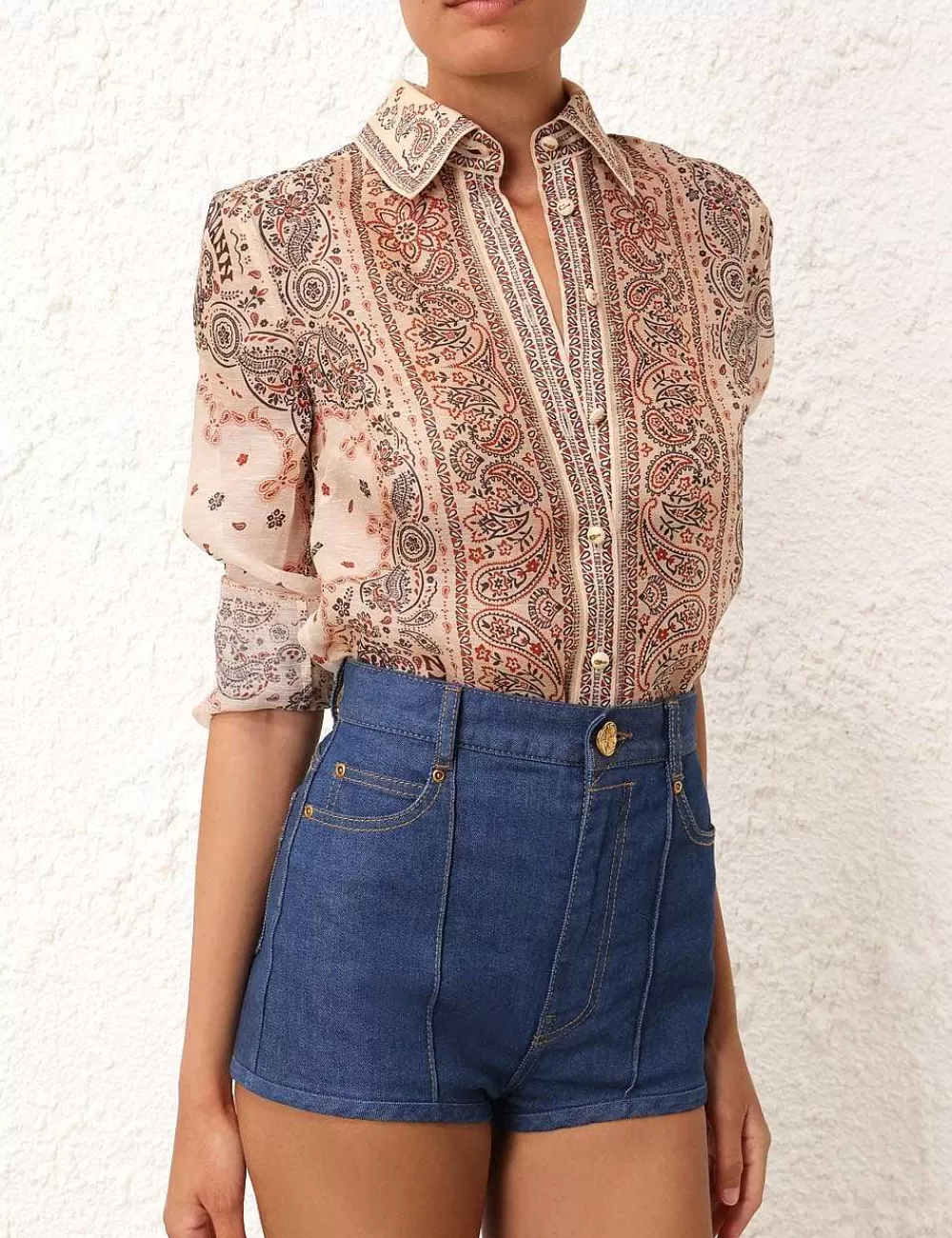 Sale ZIMMERMANN Matchmaker Tie Neck Blouse