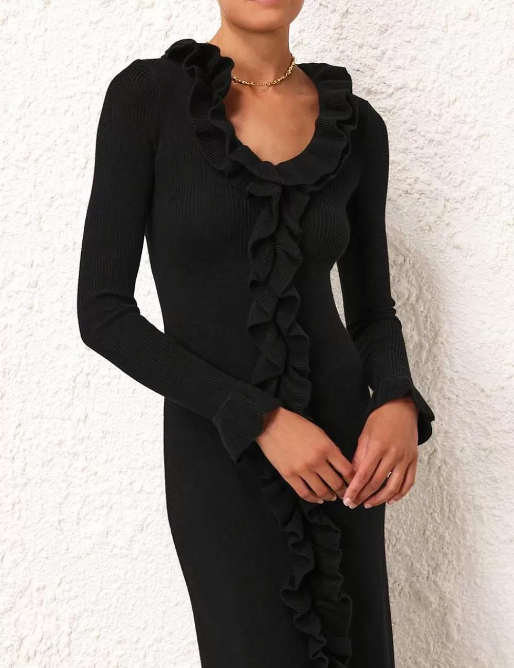 Cheap ZIMMERMANN Matchmaker V-Neck Ruffle Dress