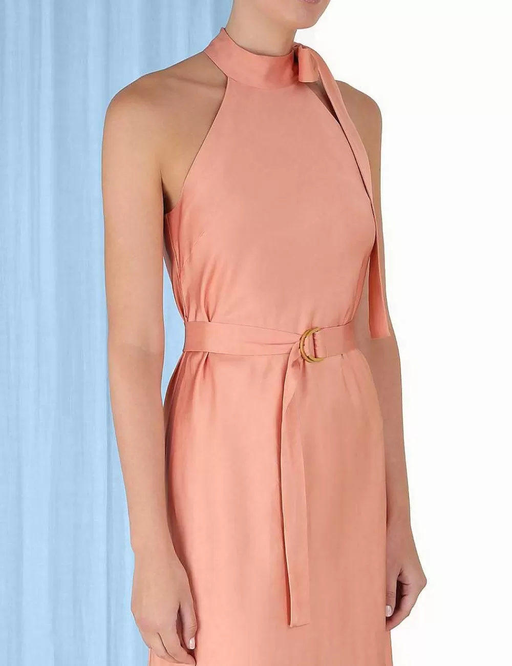 Discount ZIMMERMANN Neck Tie Halter Bias Dress