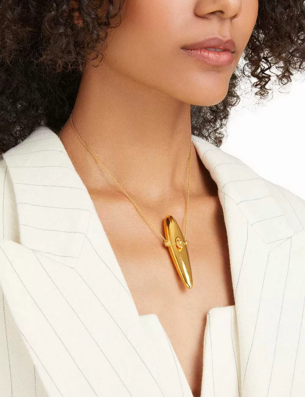 Fashion ZIMMERMANN Paint Stroke Locket Necklace