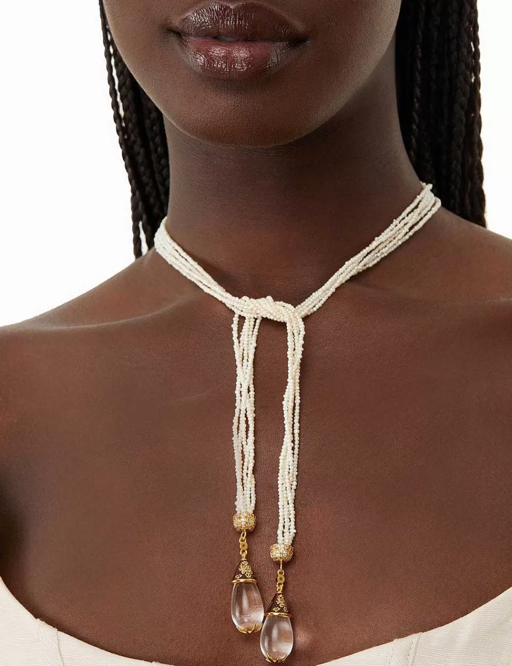 Best ZIMMERMANN Pearl Rope Lariat Necklace